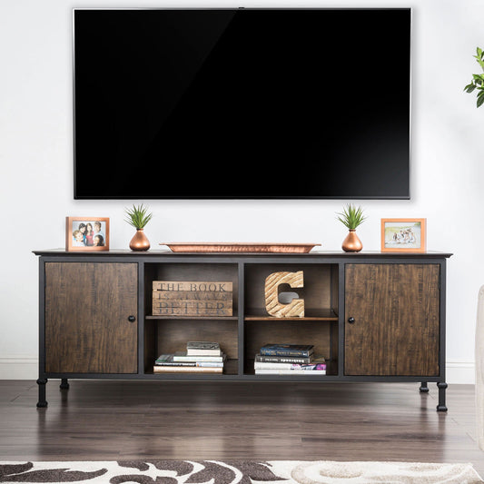 Broadland Medium Weathered Oak 72" TV Stand - ATL FURNITURE