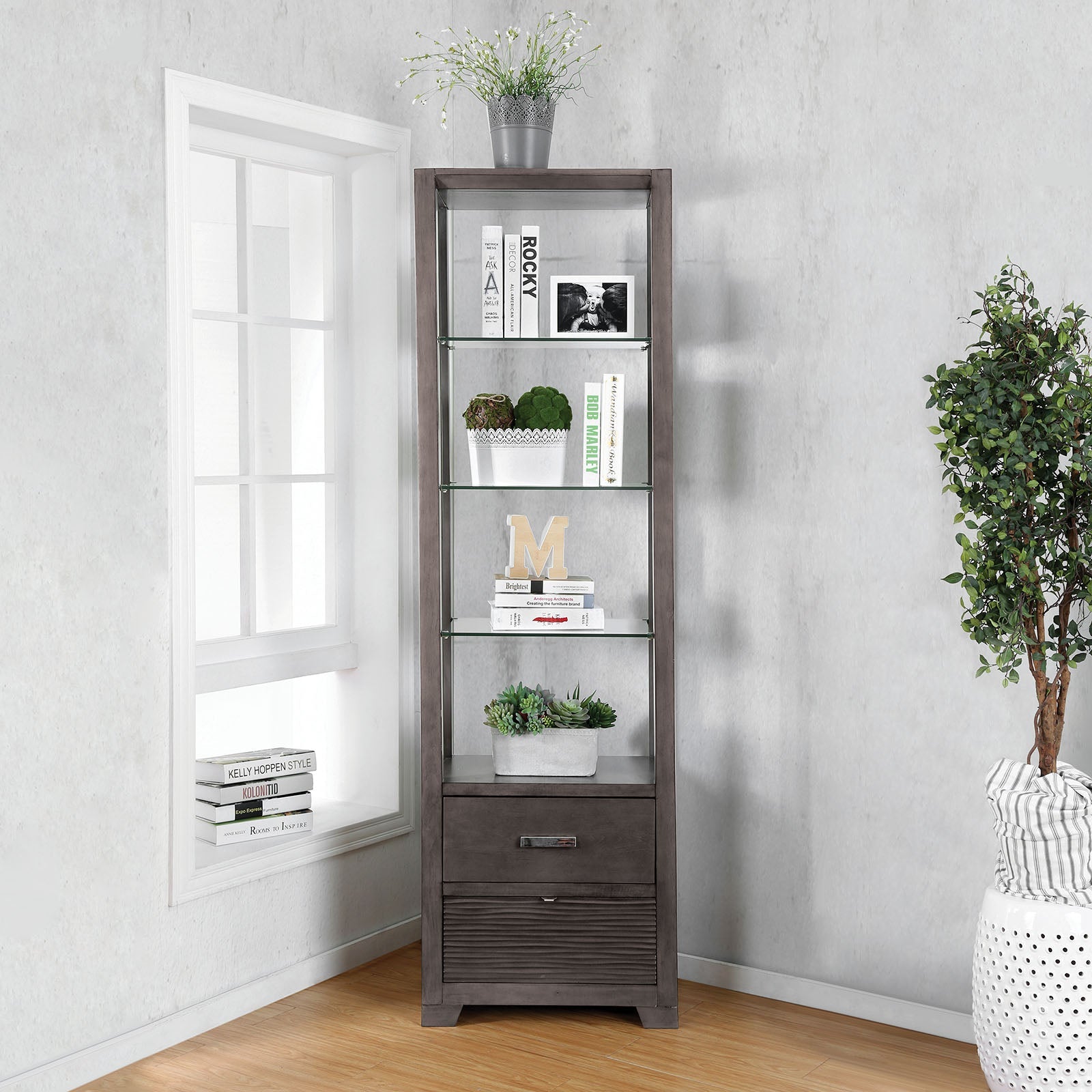 Tienen Gray Pier Cabinet - ATL FURNITURE