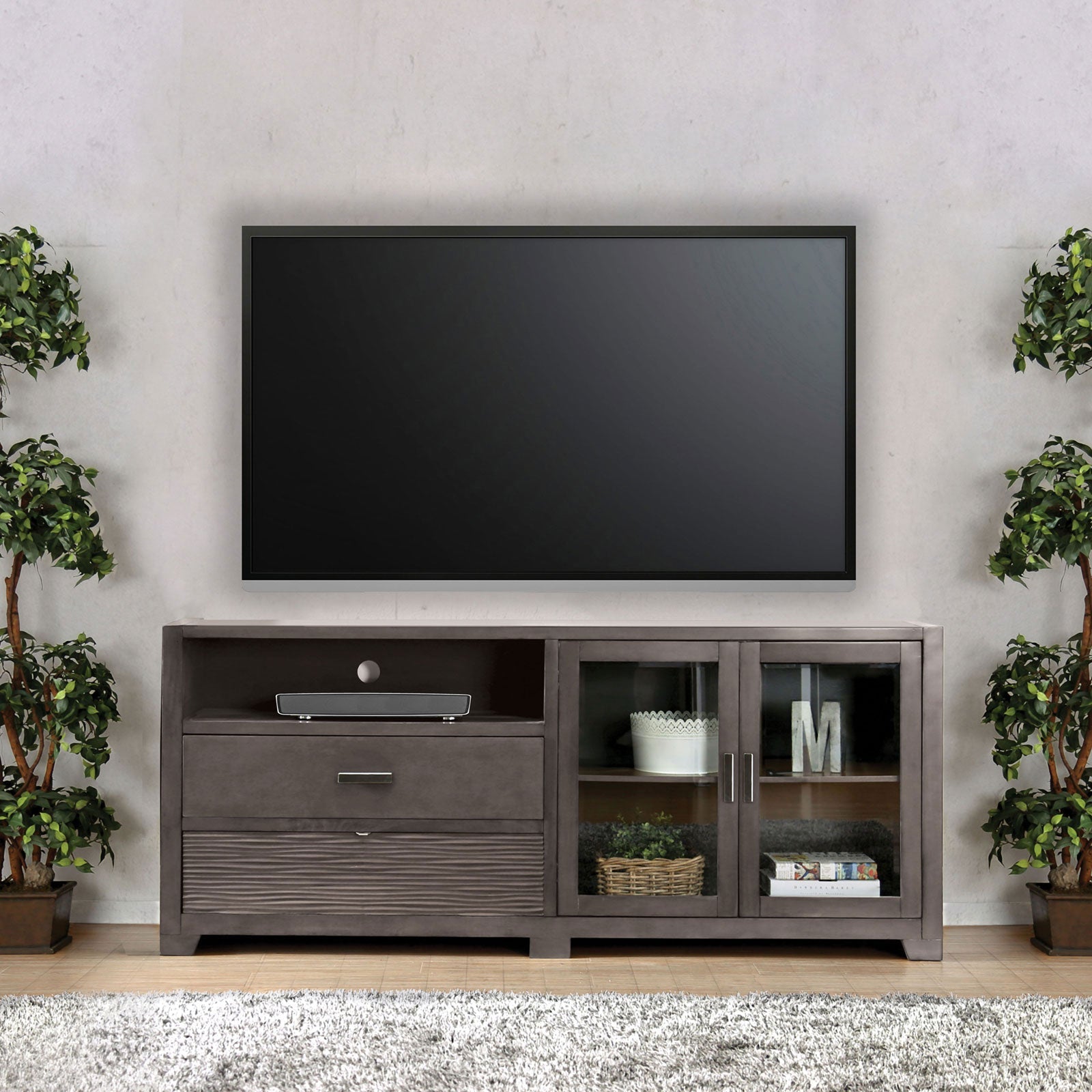 Tienen Gray TV Stand - ATL FURNITURE