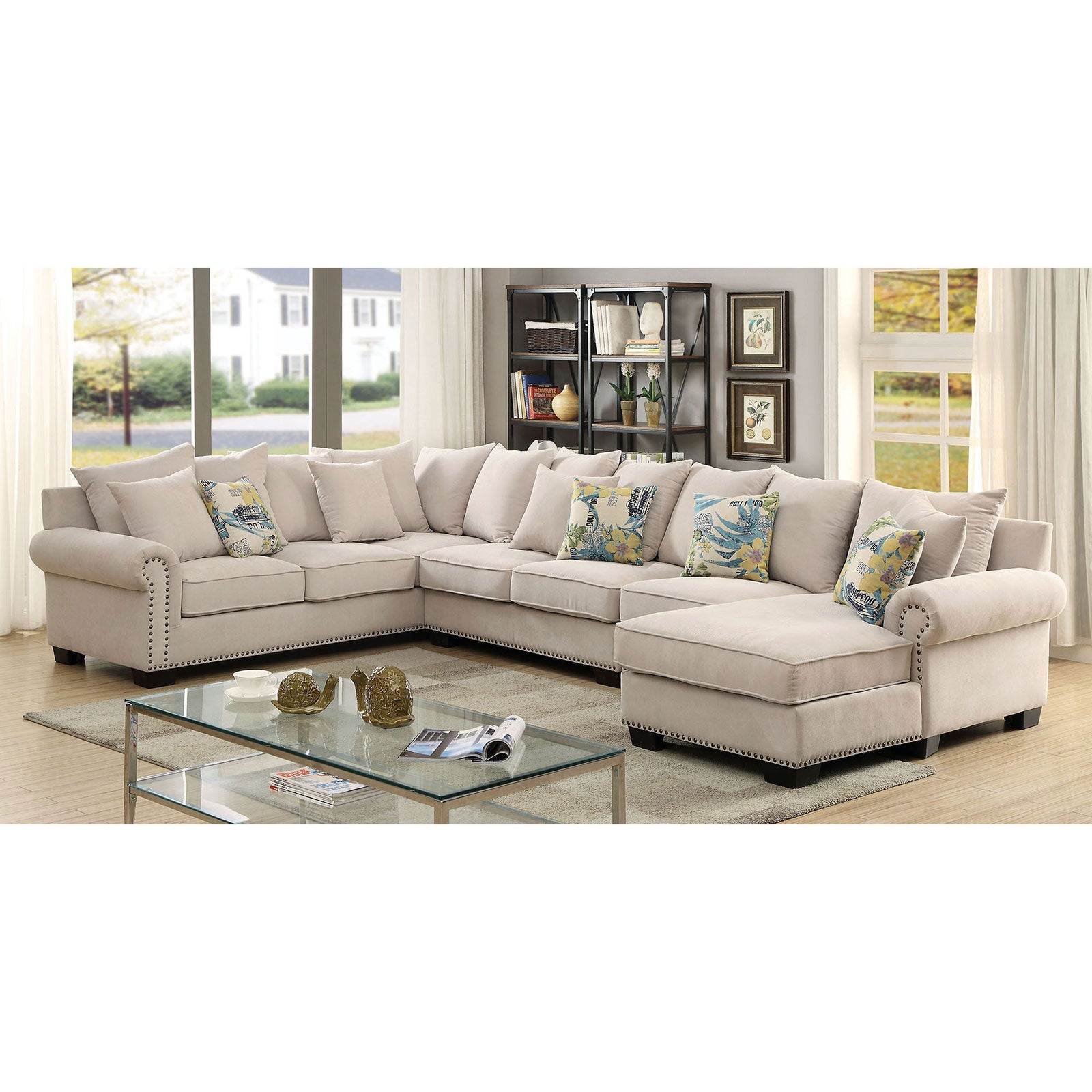 SKYLER Beige Sectional - ATL FURNITURE