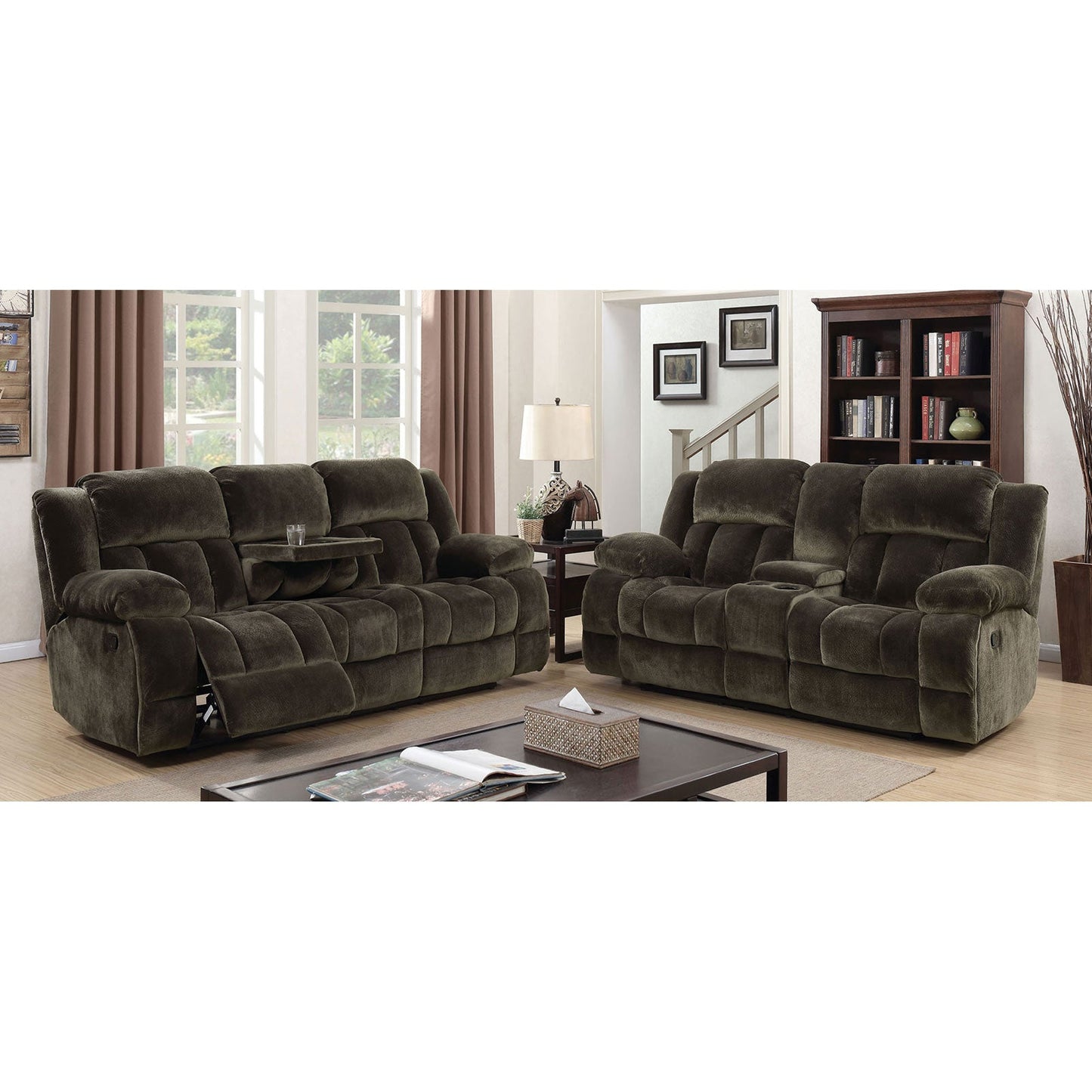 Sadhbh Brown Sofa + Love Seat - ATL FURNITURE