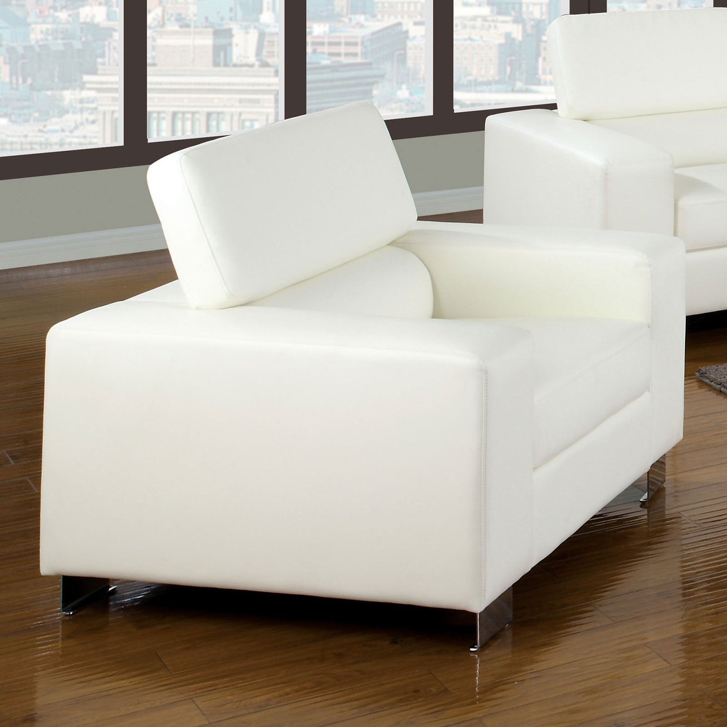 Makri White Chair, White - ATL FURNITURE