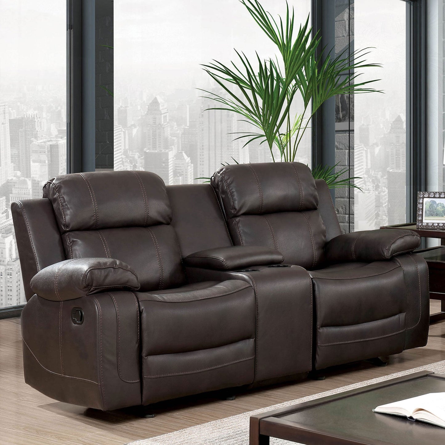 Pondera Brown Love Seat - ATL FURNITURE