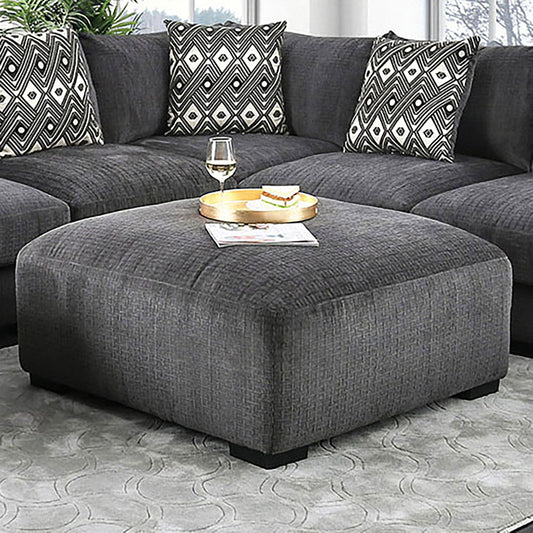 Kaylee Gray Ottoman - ATL FURNITURE