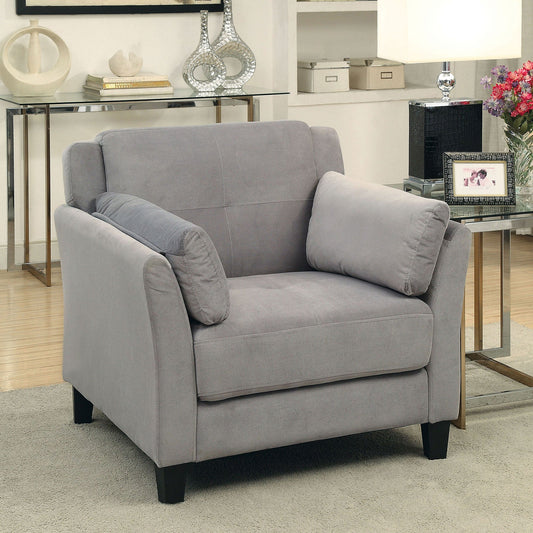 YSABEL Warm Gray Chair, Warm Gray (K/D) - ATL FURNITURE