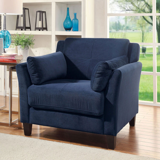 YSABEL Navy Chair, Navy (K/D) - ATL FURNITURE