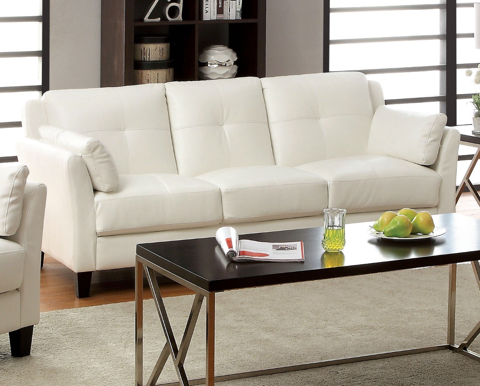 Pierre White Sofa, White (K/D) - ATL FURNITURE