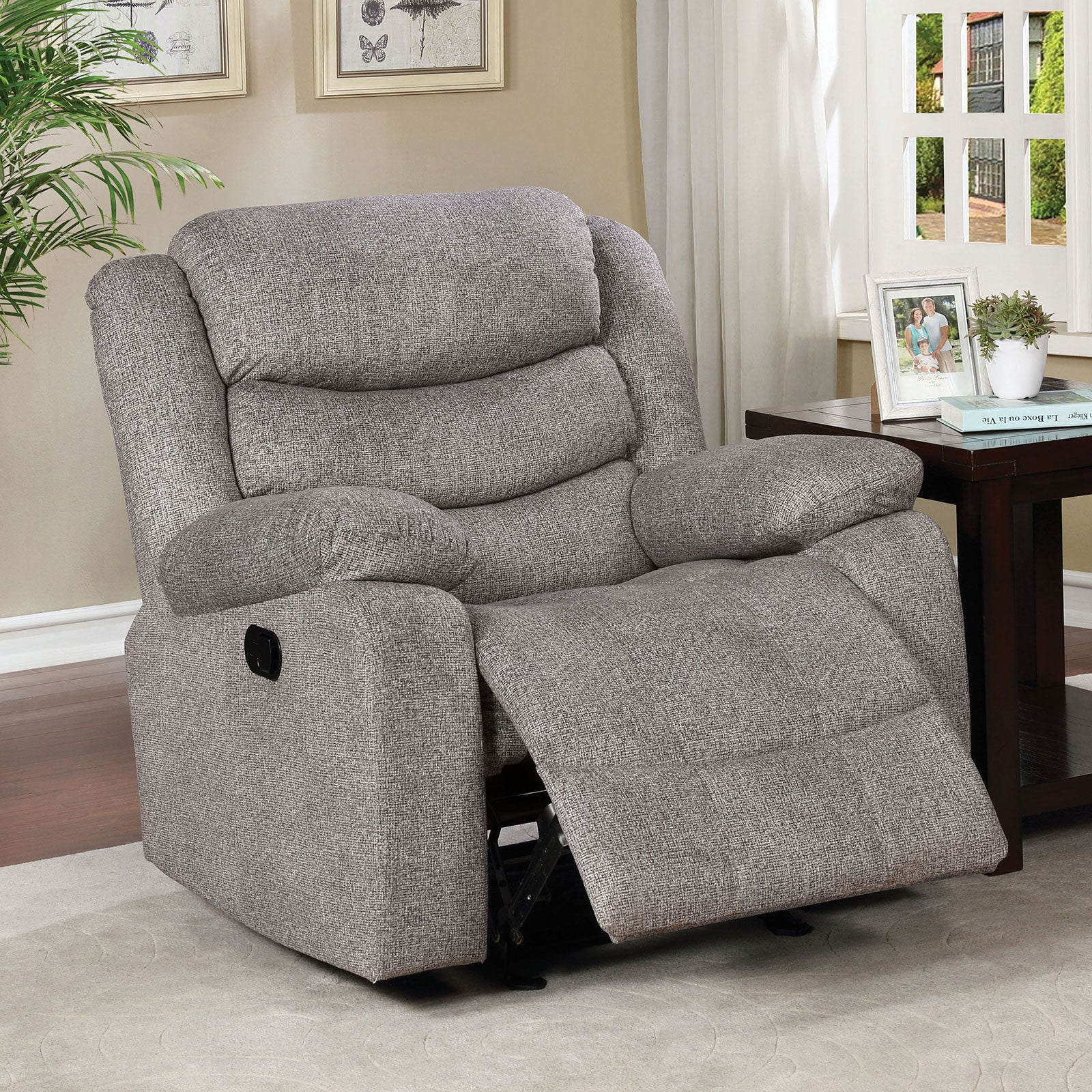 Castleford Light Gray Recliner - ATL FURNITURE