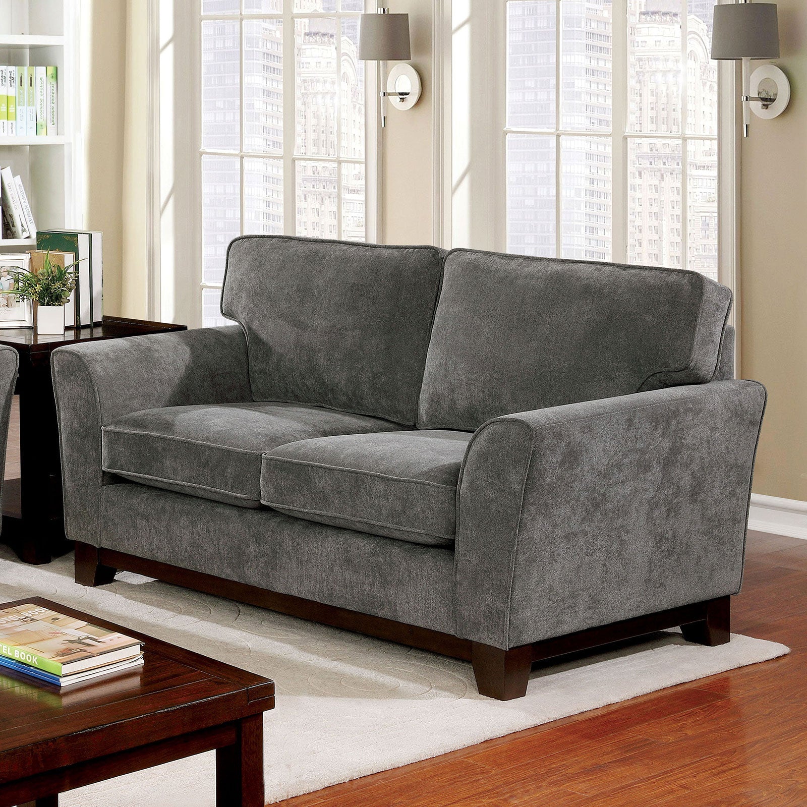 Caldicot Gray Love Seat - ATL FURNITURE
