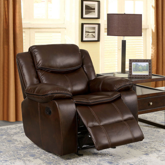 Pollux Brown Recliner - ATL FURNITURE