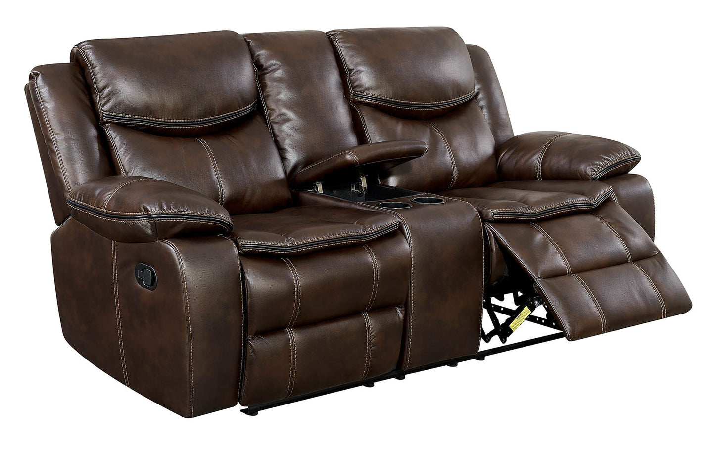Pollux Brown Love Seat - ATL FURNITURE