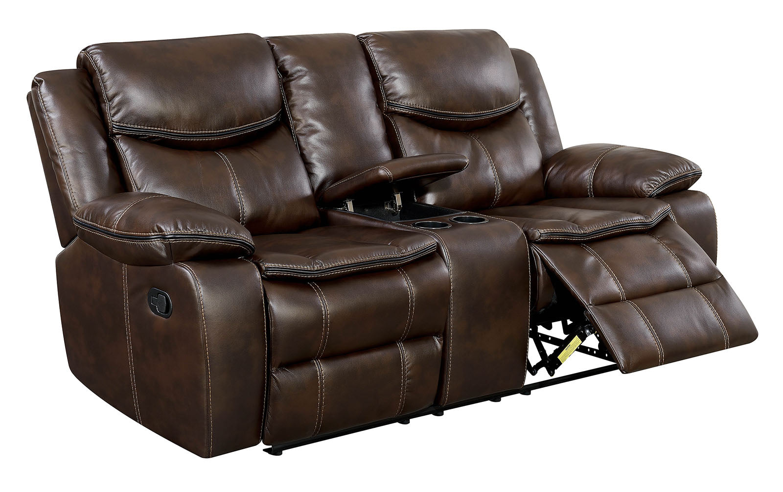 Pollux Brown Love Seat - ATL FURNITURE