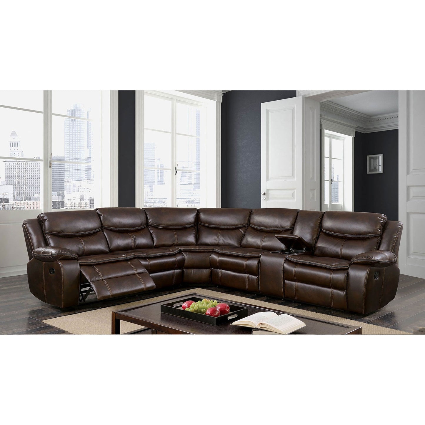 Pollux Brown Sectional - ATL FURNITURE