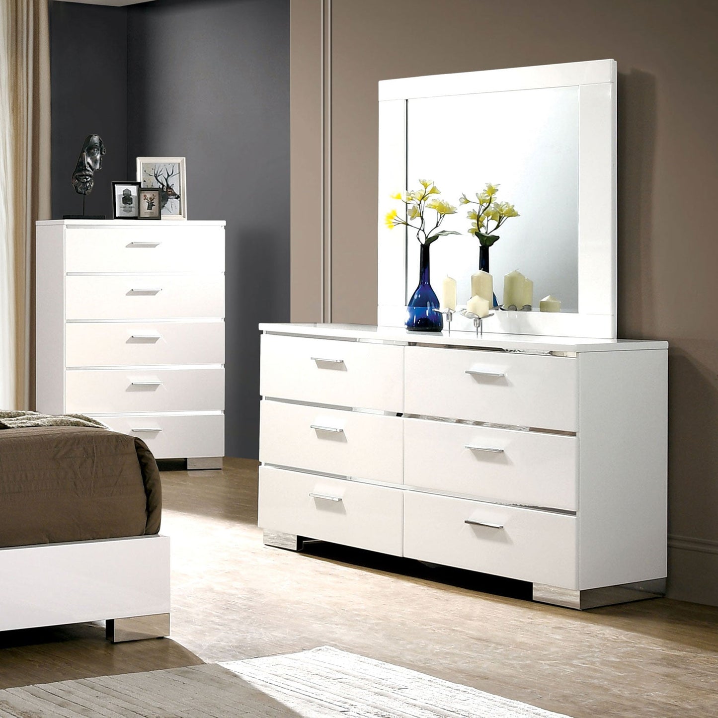 Malte White Dresser - ATL FURNITURE