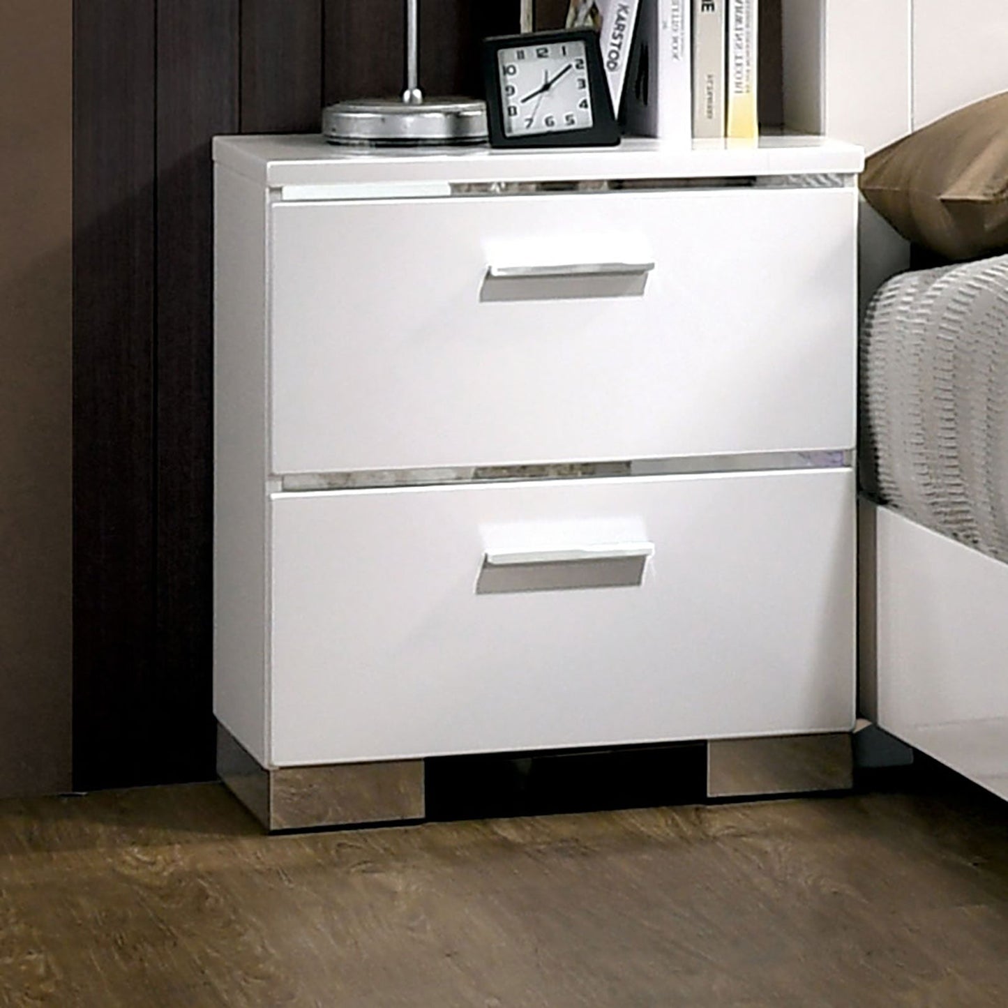 Malte White Night Stand - ATL FURNITURE