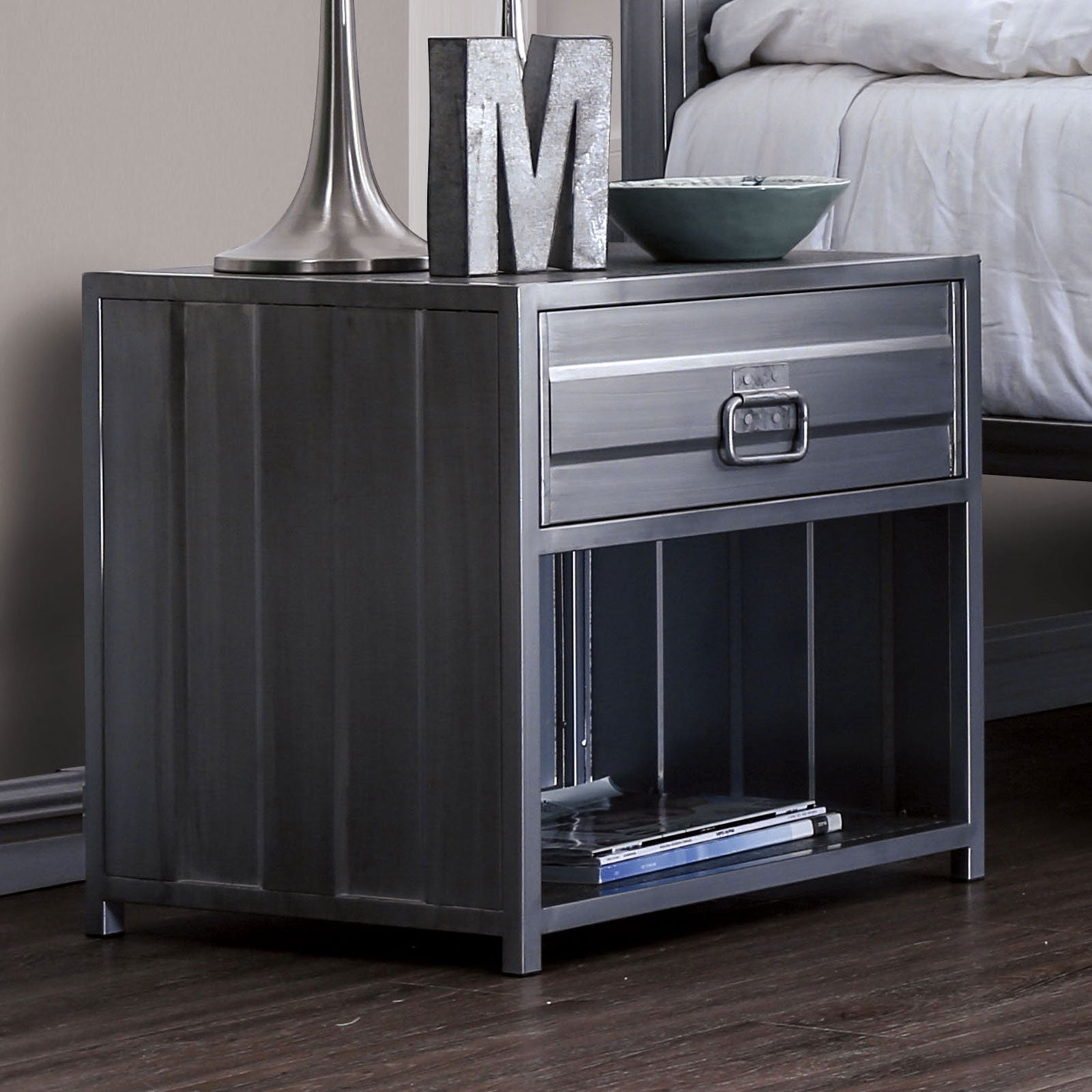 McCredmond White Night Stand - ATL FURNITURE