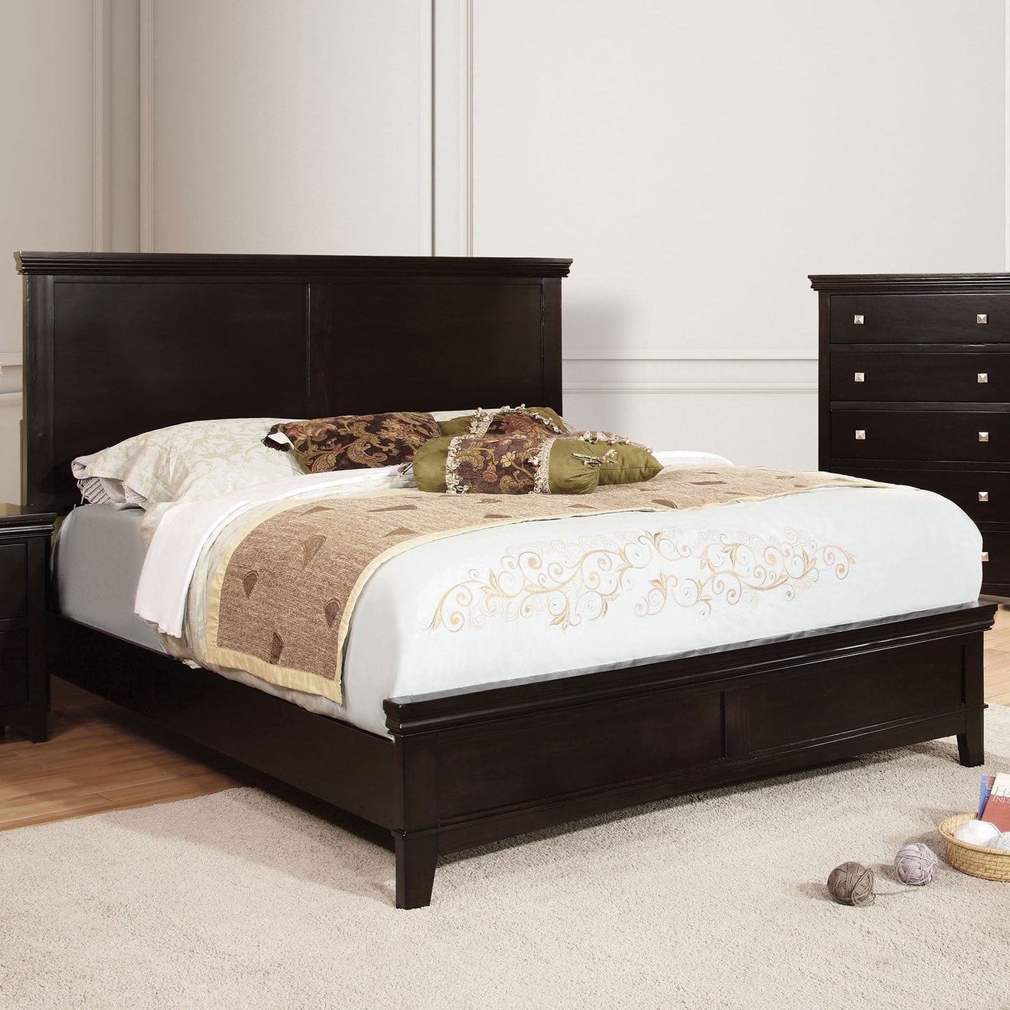 Spruce Espresso E.King Bed - ATL FURNITURE