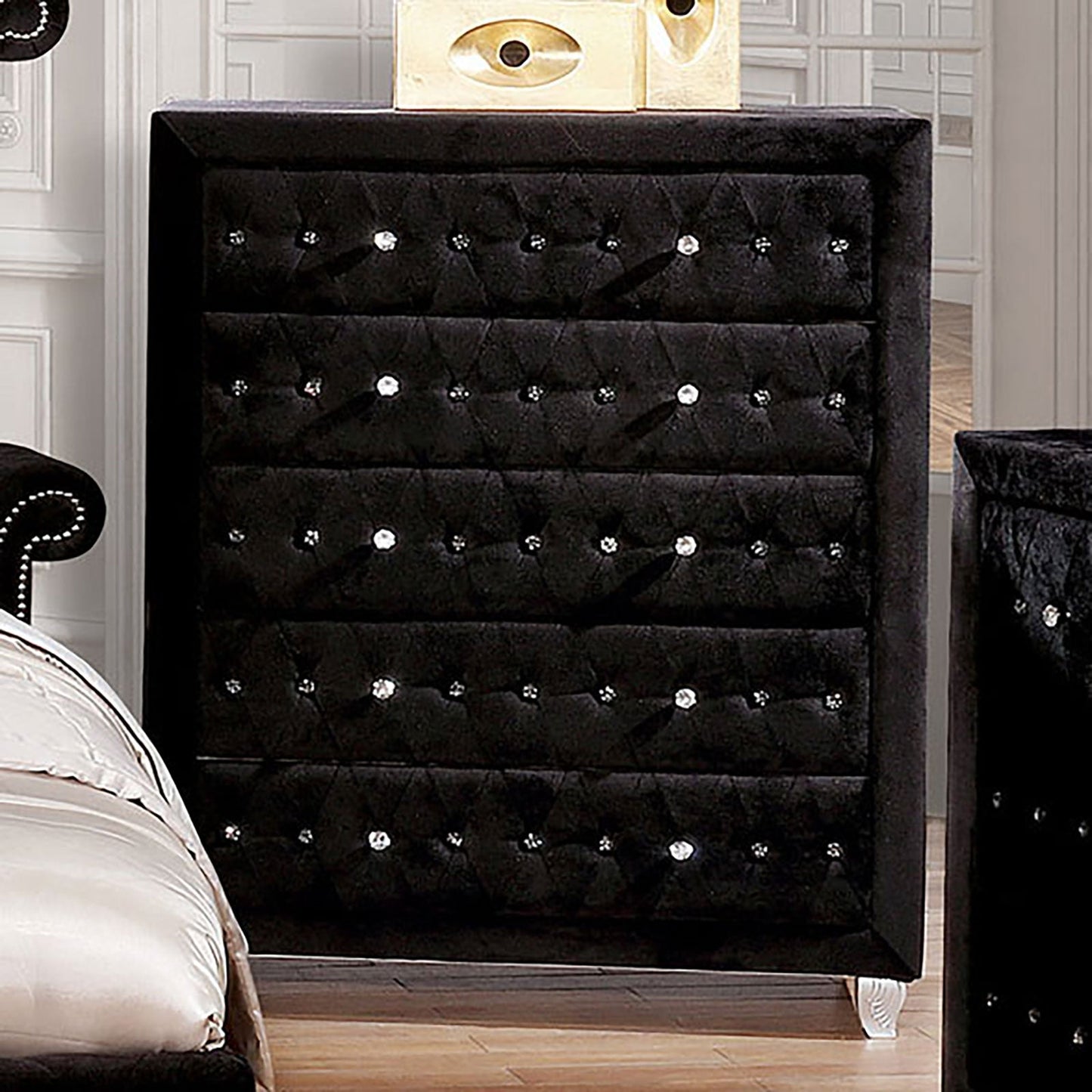 Alzire Black Chest - ATL FURNITURE