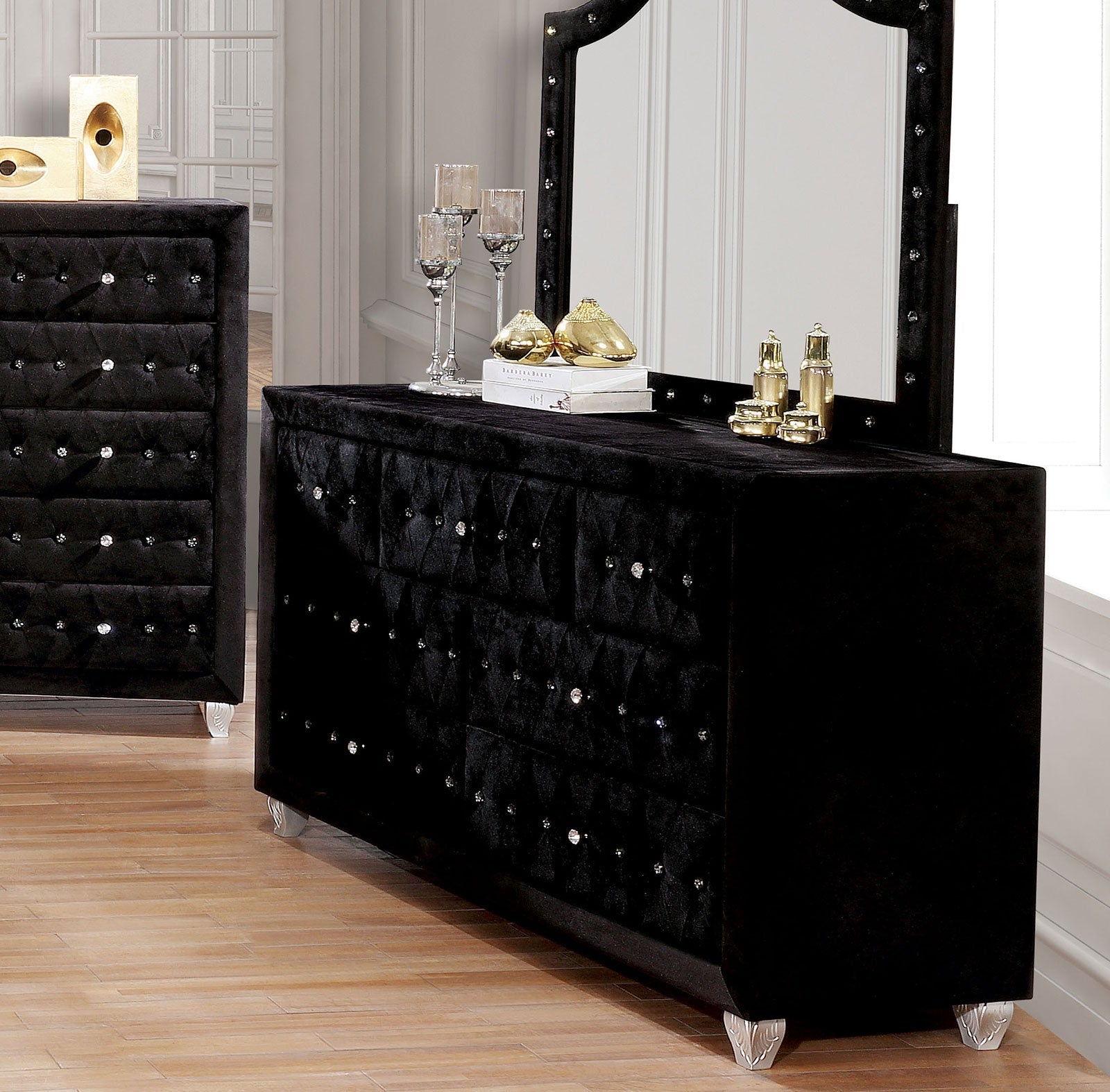 Alzire Black Dresser - ATL FURNITURE