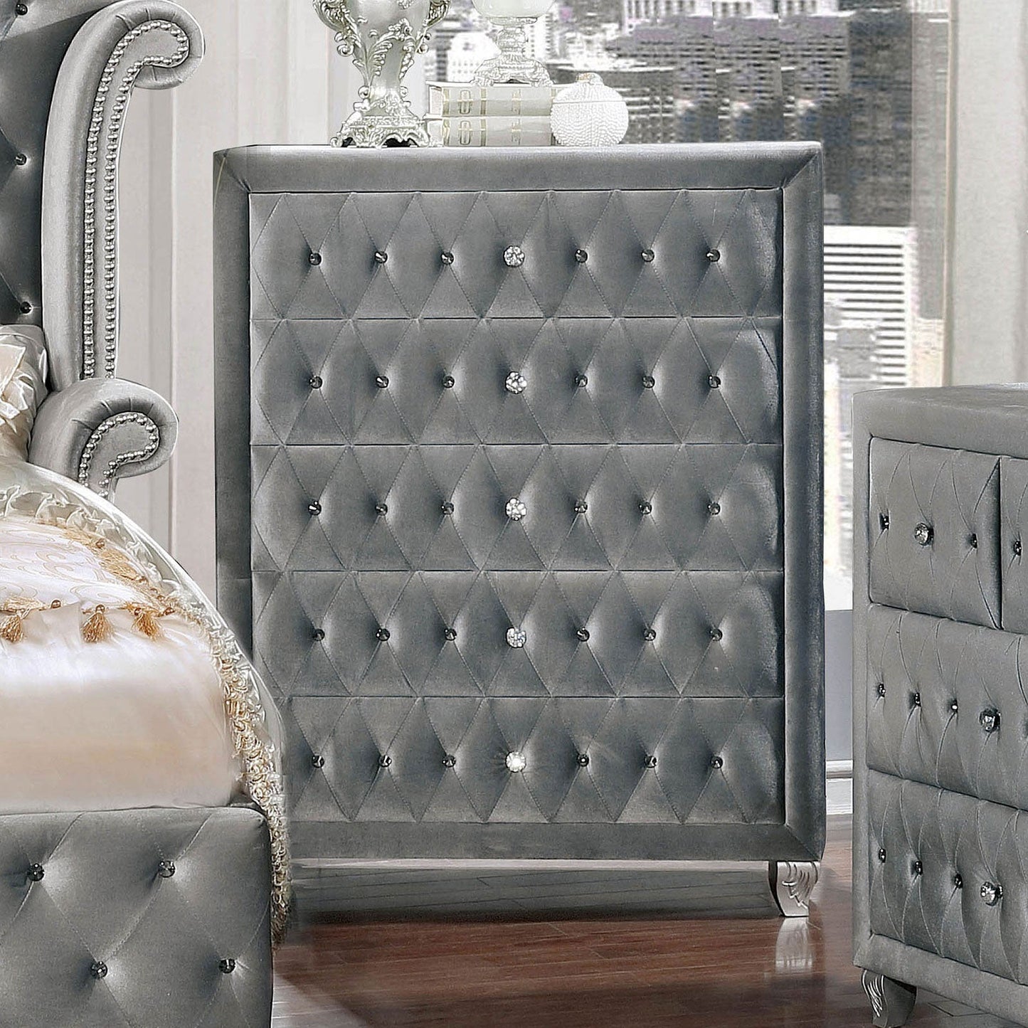 Alzir Gray Chest - ATL FURNITURE