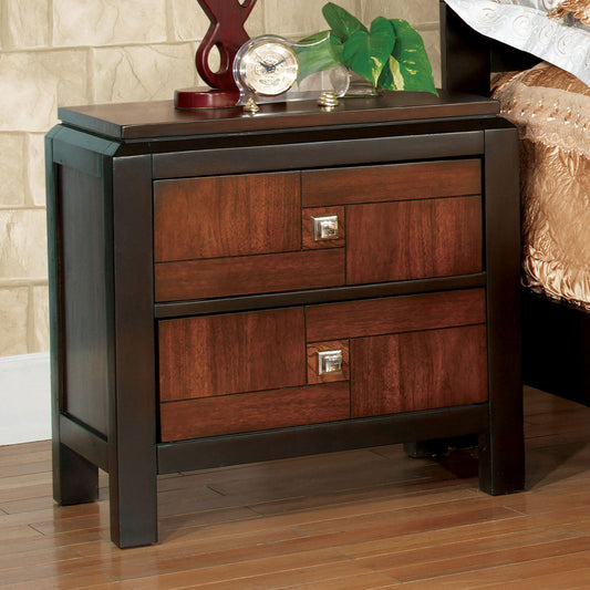 Patra Acacia/Walnut Night Stand - ATL FURNITURE