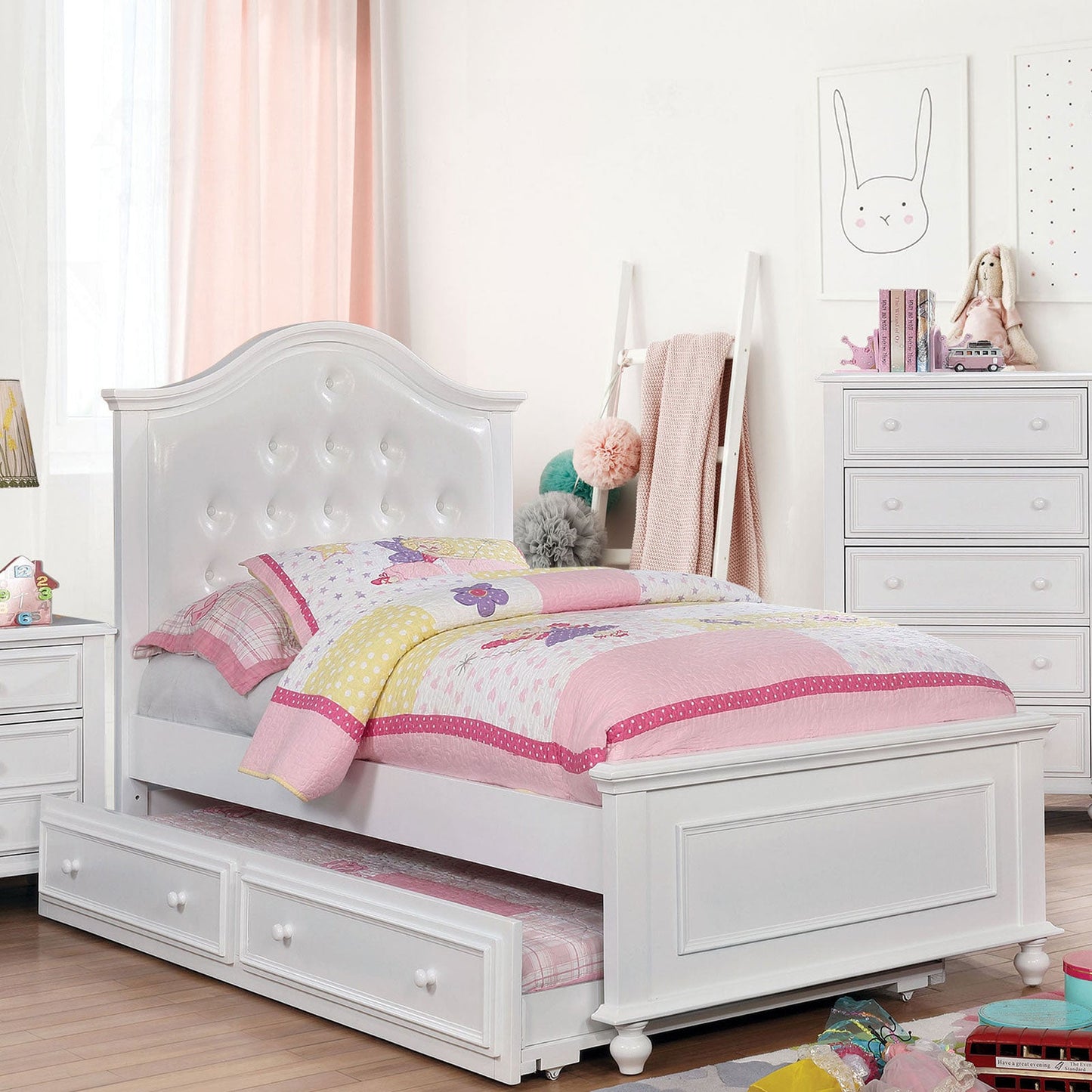 OLIVIA White Full Bed - ATL FURNITURE