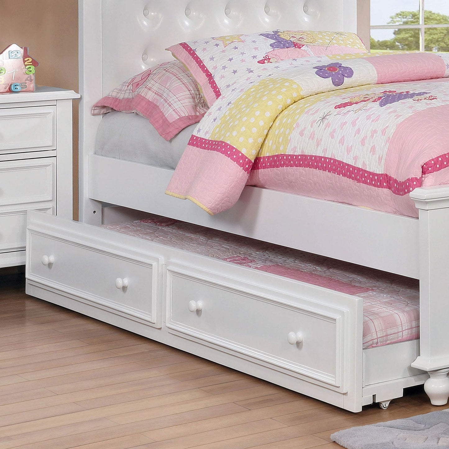 OLIVIA White Trundle - ATL FURNITURE