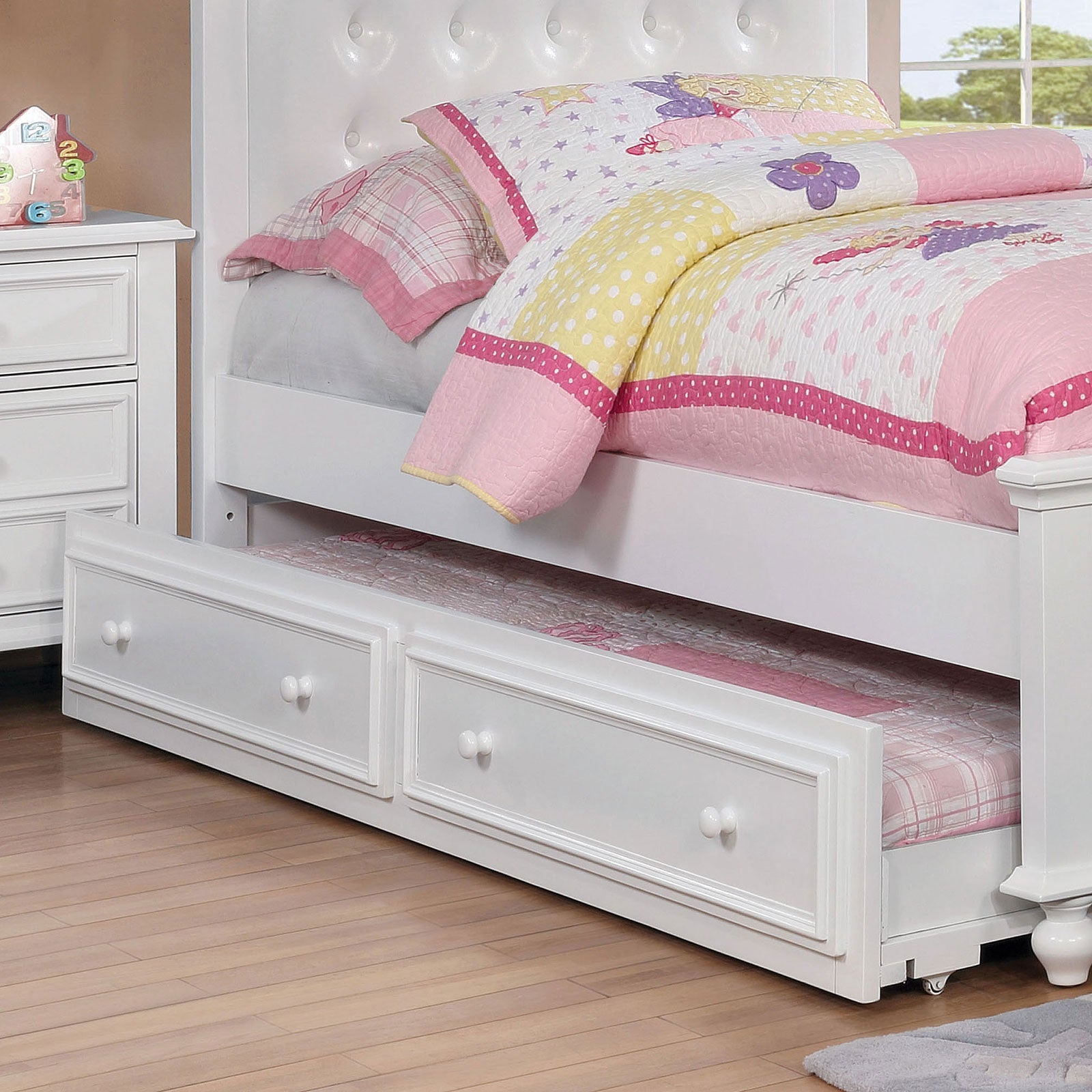 OLIVIA White Trundle - ATL FURNITURE