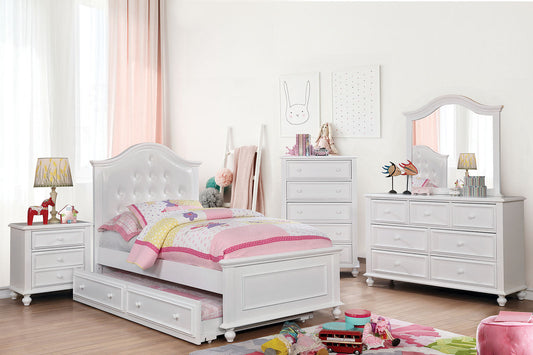 OLIVIA White 4 Pc. Full Bedroom Set - ATL FURNITURE