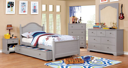 Diane Gray 4 Pc. Twin Bedroom Set w/ Trundle - ATL FURNITURE