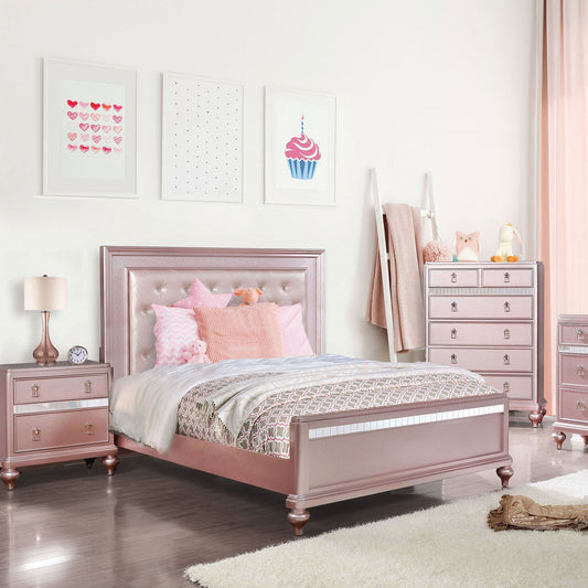 Ariston Rose Pink Twin Bed - ATL FURNITURE