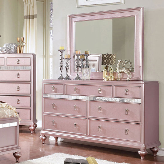 Ariston Rose Gold Dresser - ATL FURNITURE