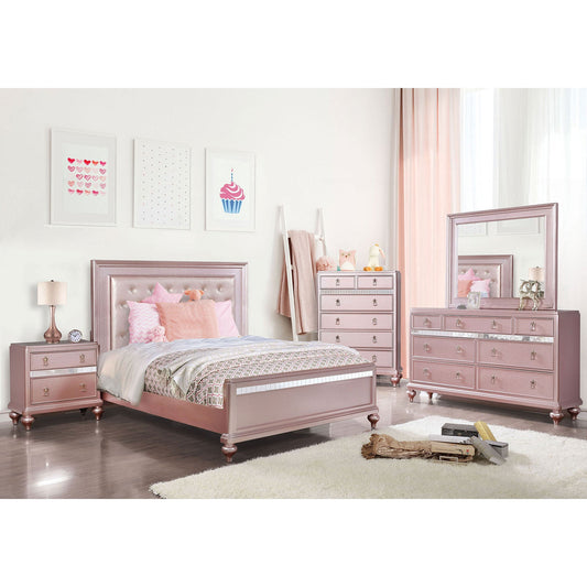 Ariston Rose Pink 4 Pc. Full Bedroom Set - ATL FURNITURE