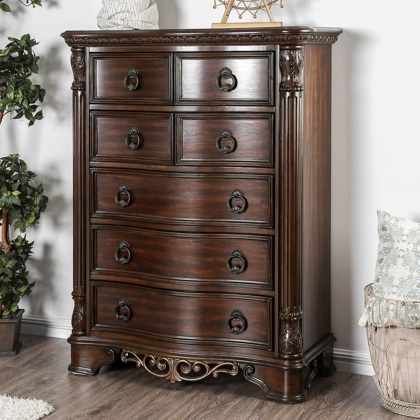 Menodora Brown Cherry Chest - ATL FURNITURE