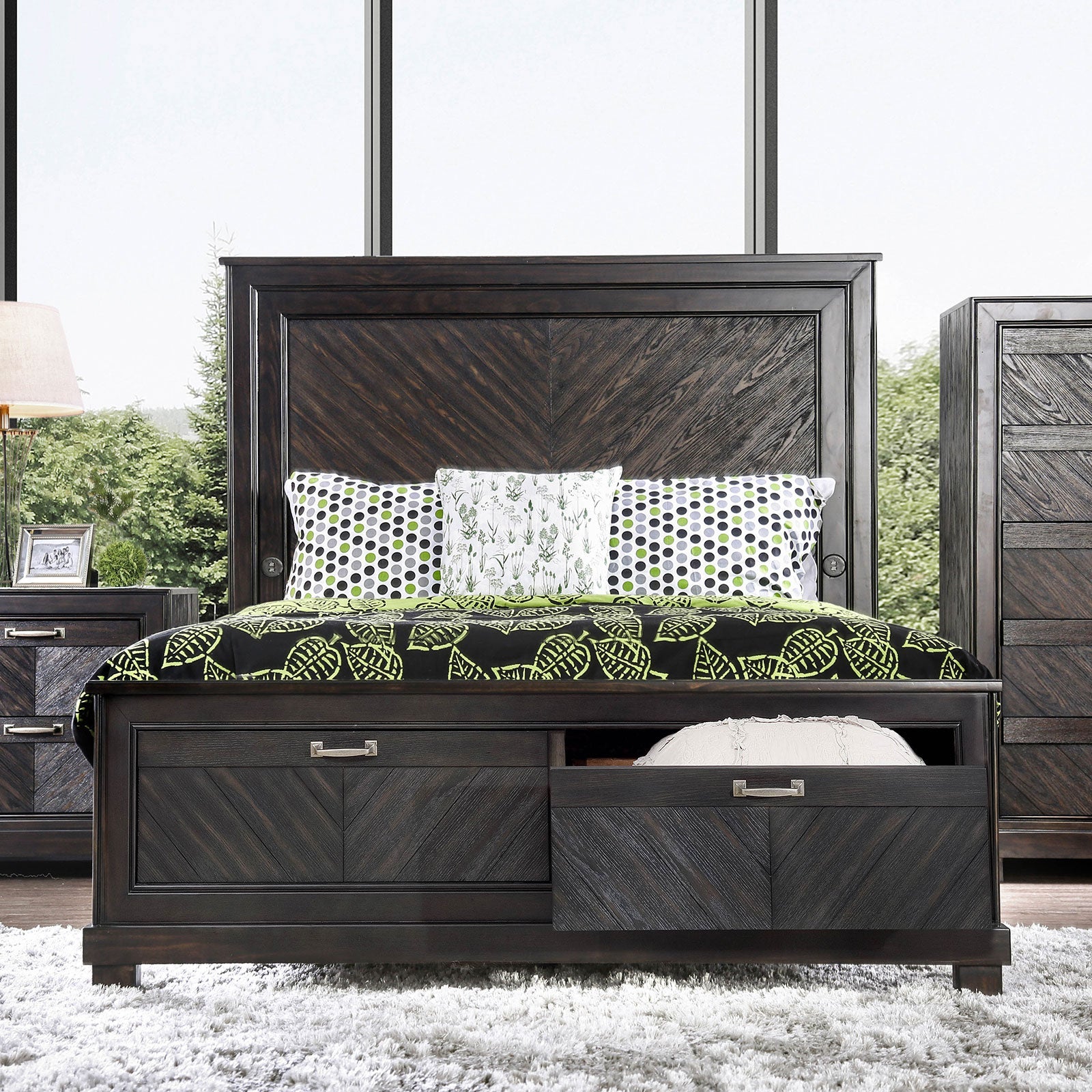Argyros Espresso Queen Bed - ATL FURNITURE