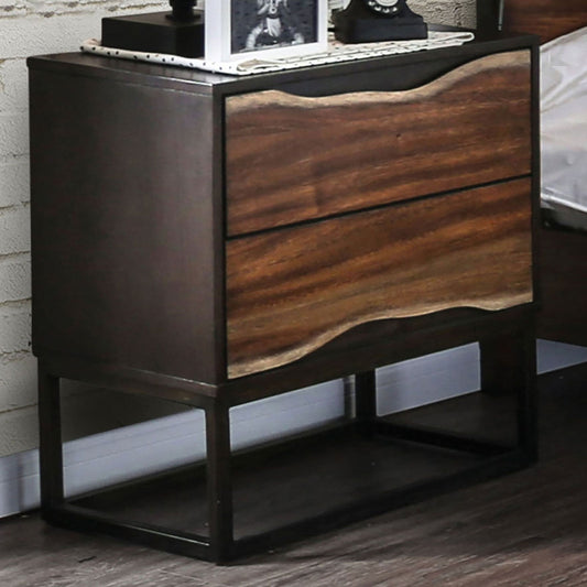 Fulton Dark Oak/Dark Walnut Night Stand - ATL FURNITURE