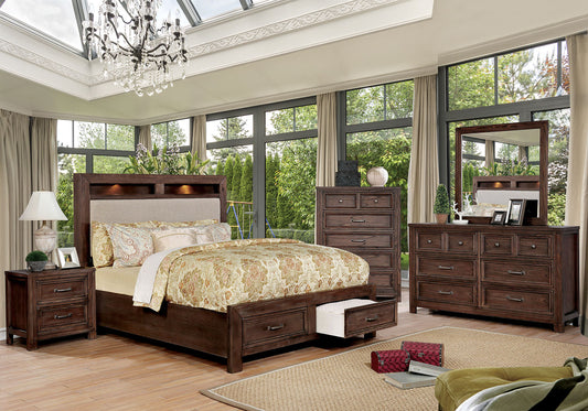 Tywyn Dark Oak 5 Pc. Queen Bedroom Set w/ Chest - ATL FURNITURE