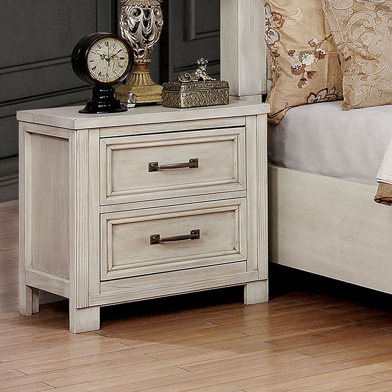 Tywyn Antique White Night Stand - ATL FURNITURE