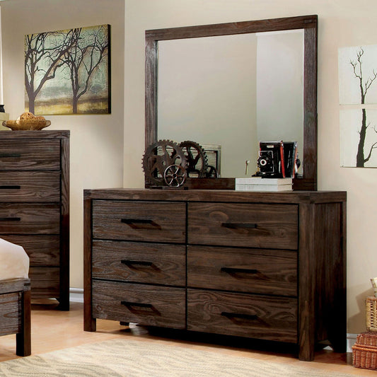 Rexburg Wire-Brushed Rustic Brown Dresser - ATL FURNITURE