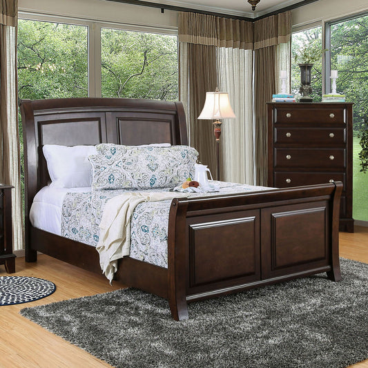 Litchville Brown Cherry E.King Bed - ATL FURNITURE