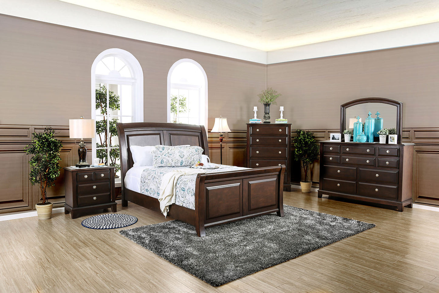 Litchville Brown Cherry 4 Pc. Queen Bedroom Set - ATL FURNITURE