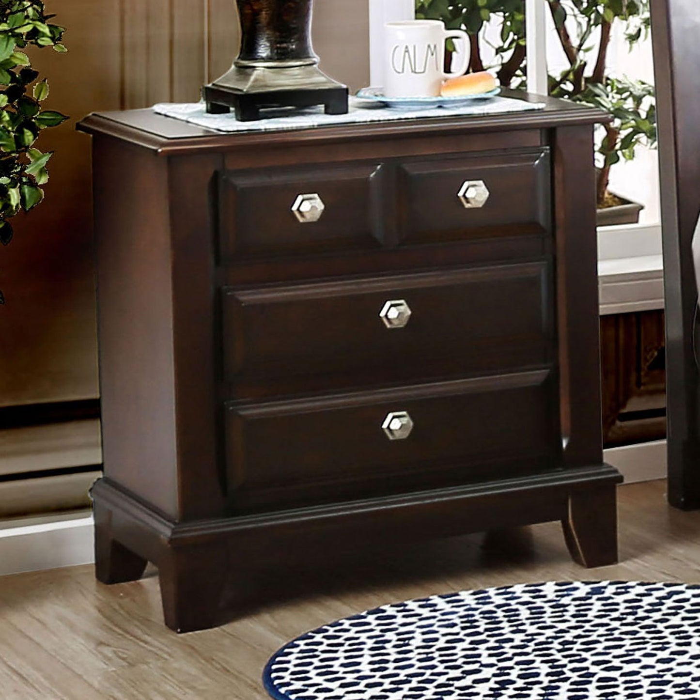 Litchville Brown Cherry Night Stand - ATL FURNITURE