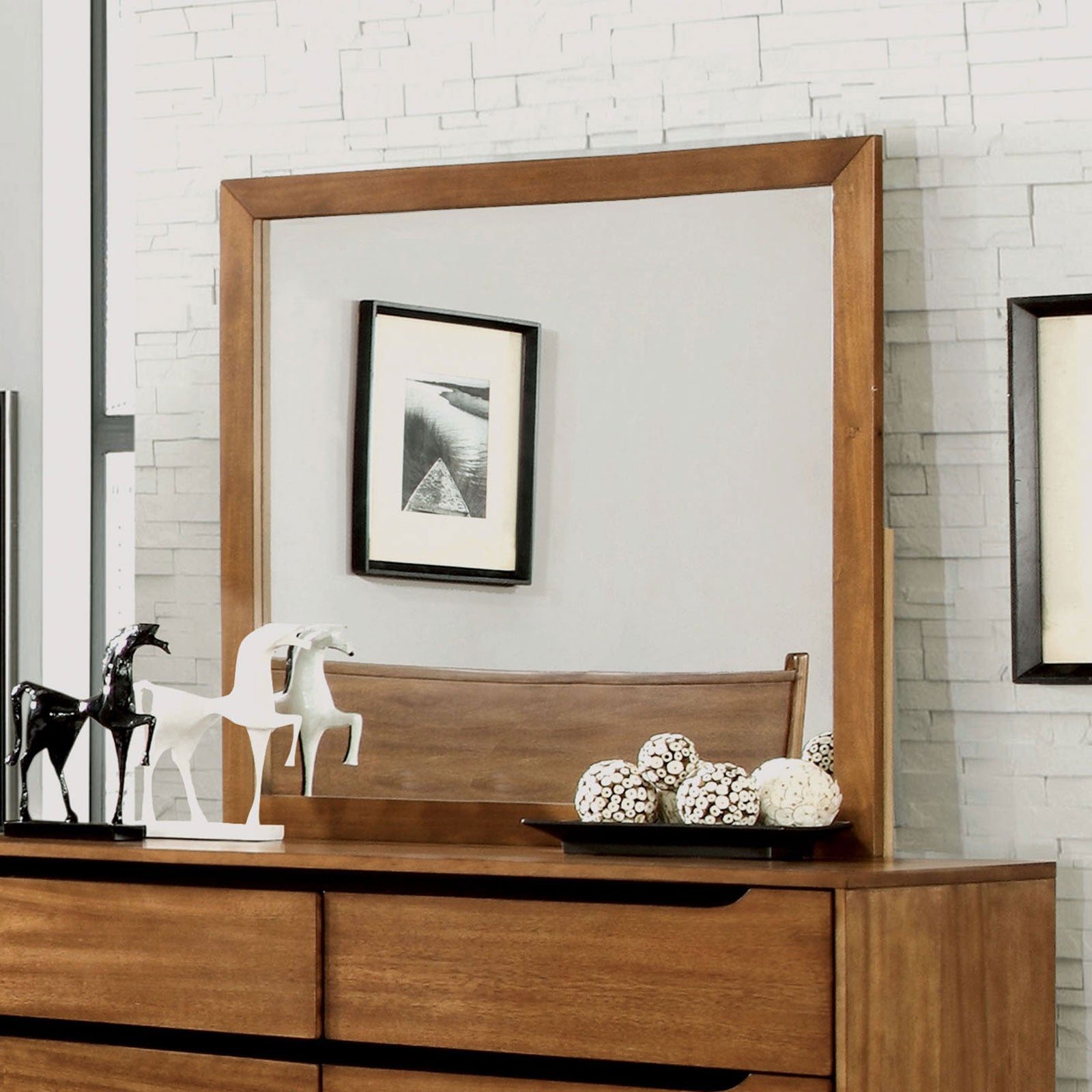 Lennart Oak Rectangular Mirror - ATL FURNITURE