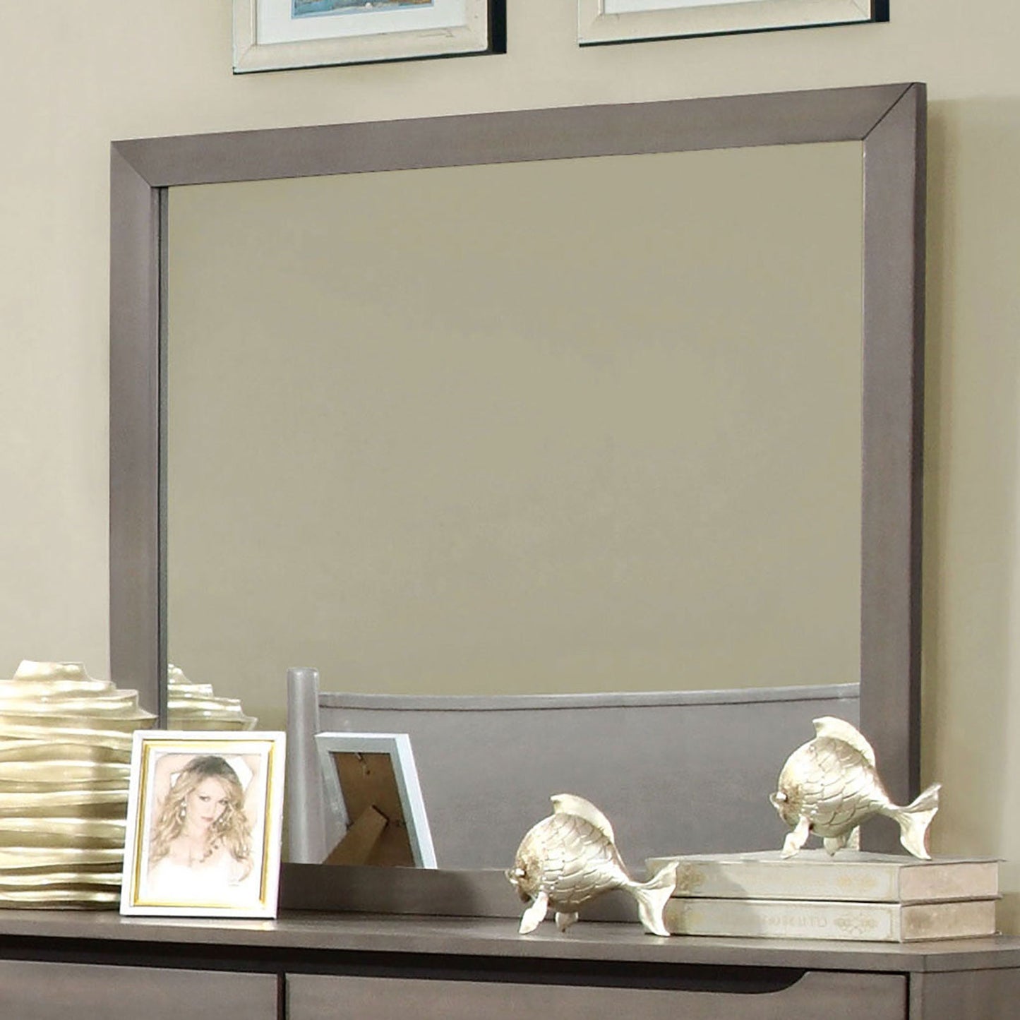 Lennart Gray Rectangular Mirror - ATL FURNITURE