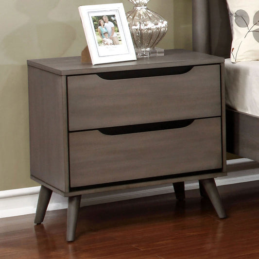 Lennart Gray Night Stand - ATL FURNITURE