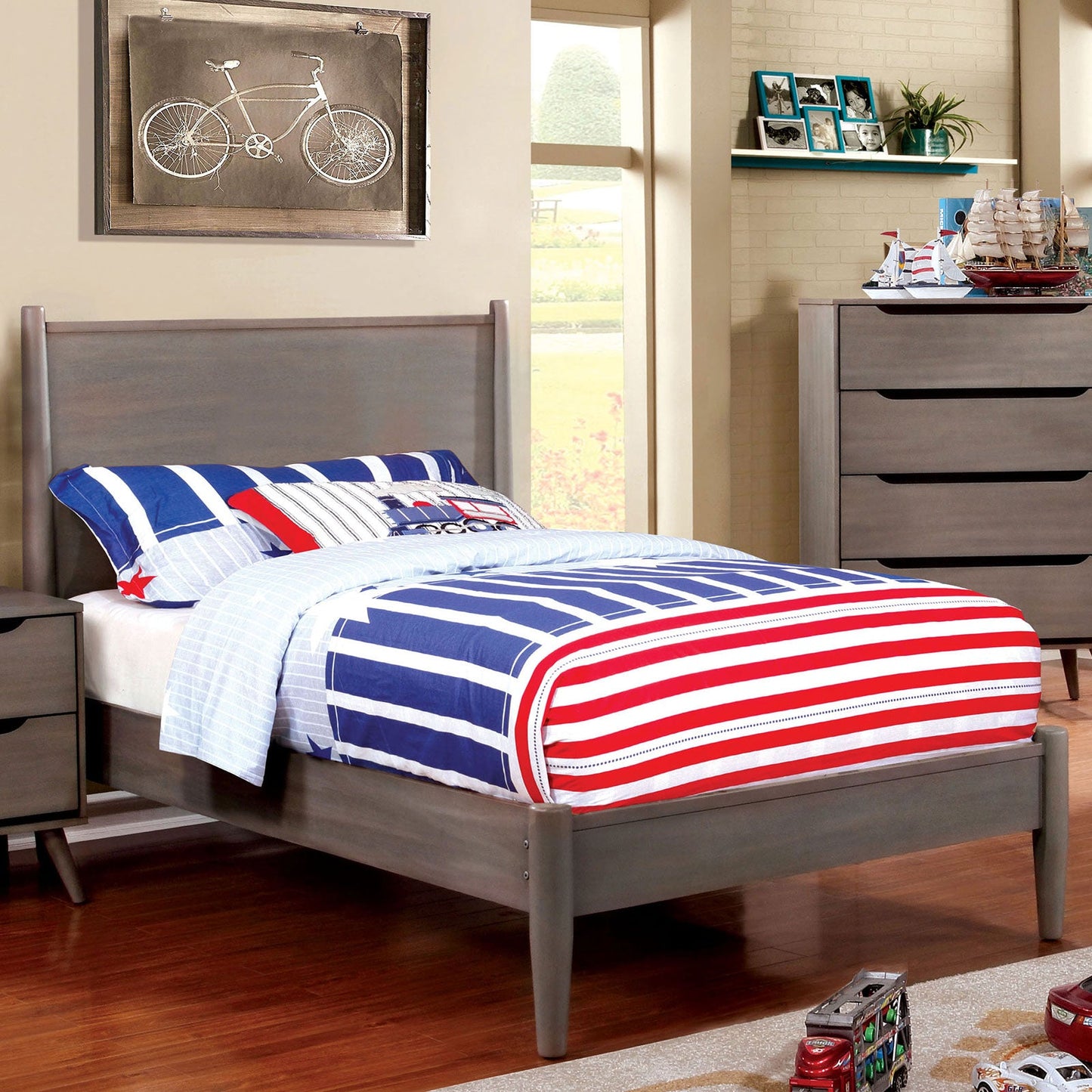 LENNART I Gray Full Bed - ATL FURNITURE