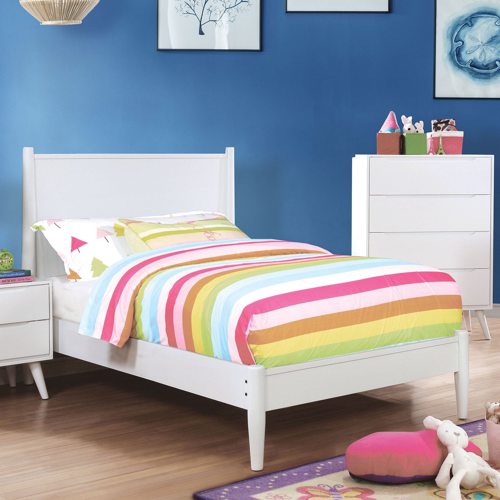 LENNART II White Twin Bed - ATL FURNITURE