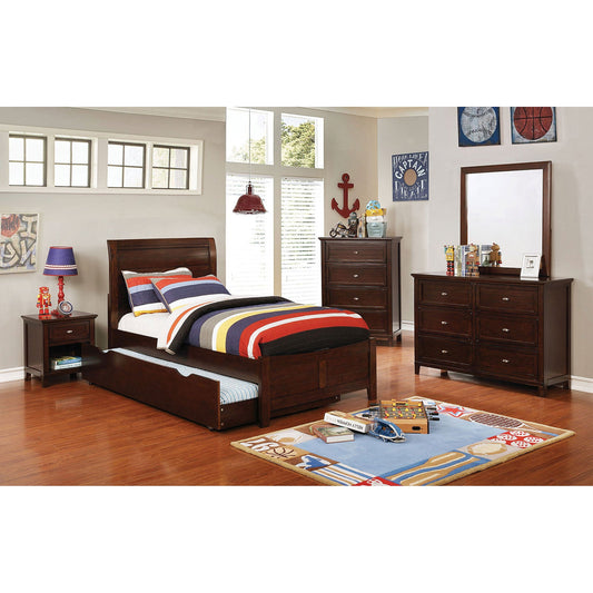 Brogan Brown Cherry 4 Pc. Full Bedroom Set - ATL FURNITURE