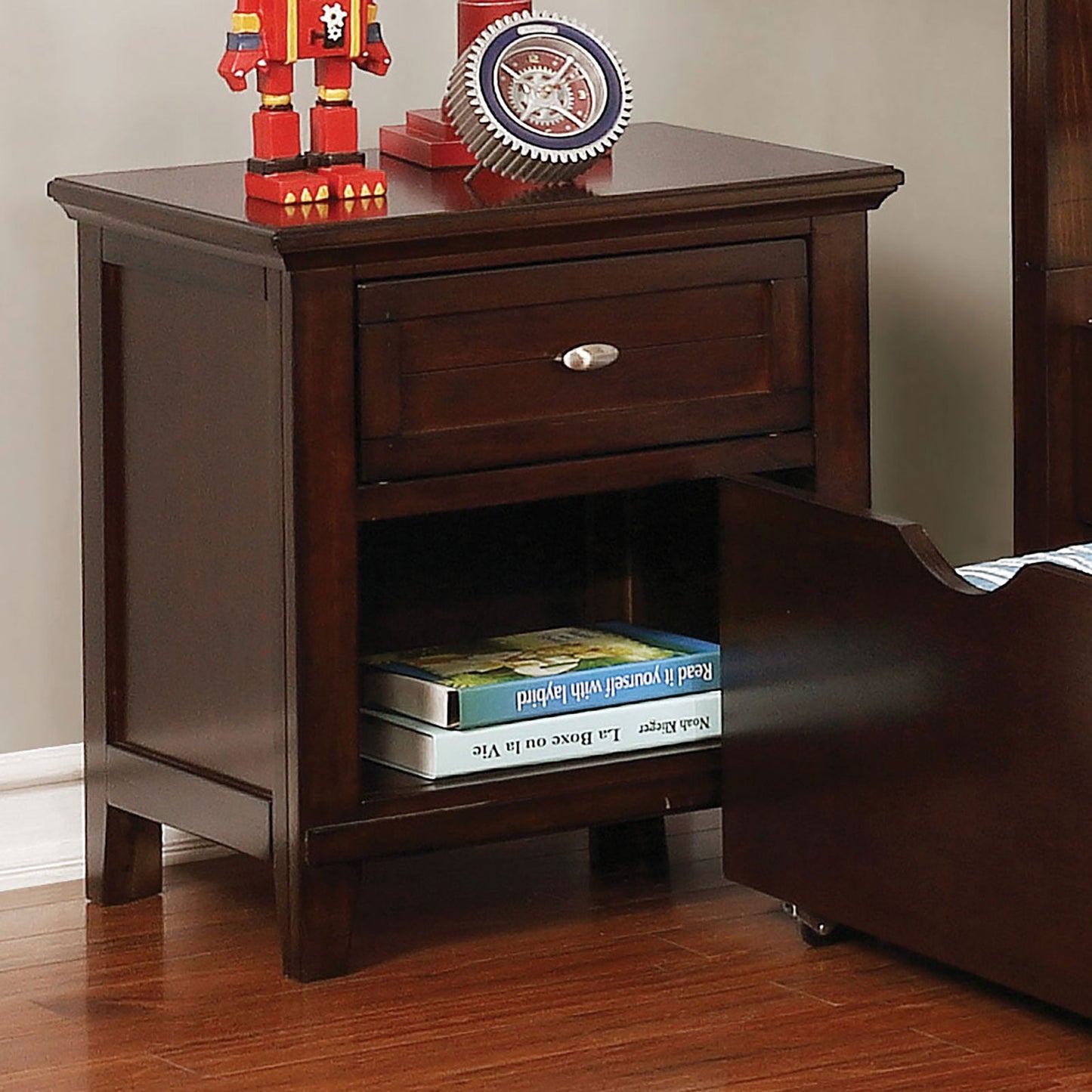 Brogan Brown Cherry Night Stand - ATL FURNITURE