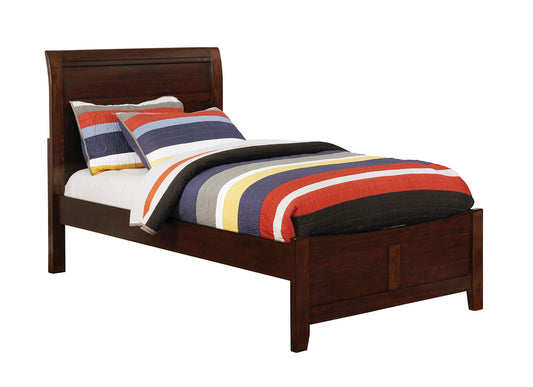 Brogan Brown Cherry Twin Bed - ATL FURNITURE